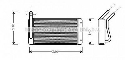AVA QUALITY COOLING au6054 -  Теплообменник, отопление салона